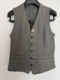 LARDINIラルディーニシングルジレベストグレーチェックブルーウインド