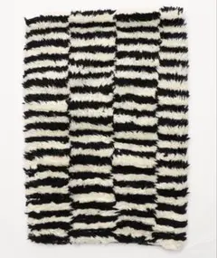 IKEA STOCKHOLM ウールラグ 170×240 白黒ストライプ - メルカリ