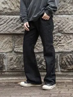 ケミカル ヴィンテージ ワイドフレア デニムパンツ セミフレアデニムパンツ