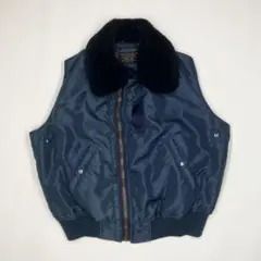 【希少】ヒューストン B-15B ベスト 40 フライトジャケット MA-1 紺