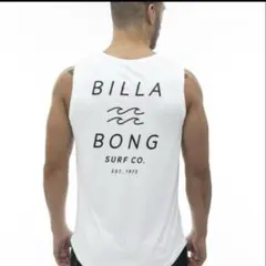 M 新品　BILLABONGビラボン　メンズラッシュガード白タンクトップ水陸両用