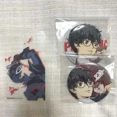 ペルソナ 30周年 p5 雨宮蓮 シーパラダイス 缶バッジ 特典 クリア