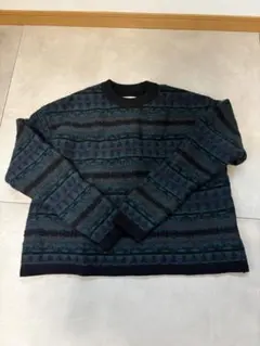 YOKE 23AW NORDIC PATTERN ニット 緑 サイズ2