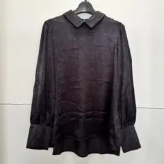 Syrup. サテン光沢ブラウス 未使用 M ブラックのサムネイル