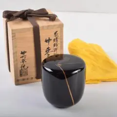 中村宗悦　中棗　葦に蛍蒔絵　木箱付き 中村宗悦 中棗 葦に蛍蒔絵 木箱付き 中村宗悦 中棗 葦