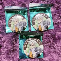 鬼滅の刃 AGF 2024 純喫茶 グリッター缶バッジ 不死川実弥 3点