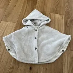 COMME CA ISM ケープ ポンチョ リバーシブル グレー 60〜80