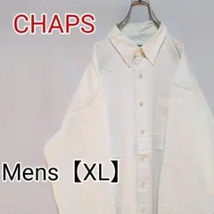 J105【US輸入】CHAPS　長袖シャツ【メンズXL】ホワイトのサムネイル