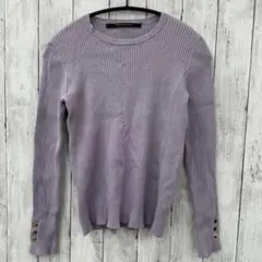 【 YECCA VECCA 】イエッカヴェッカ 袖釦クルーネックリブニット