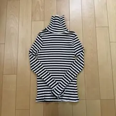 ZARA ボーダーハイネックトップス