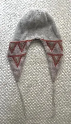 override 耳あて付きニット帽 グレー