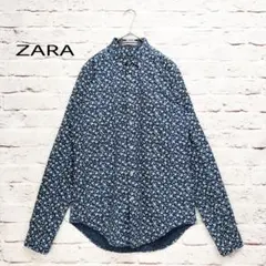【美品】ザラ ZARA 花柄 コットンシャツ BD