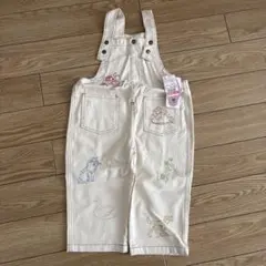 softcheese しまむら　刺繍　オーバーオール　ソフチー　サロペット