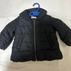 【クリーニング済】Branshes フード付き 黒 アウター 90 ブランシェス