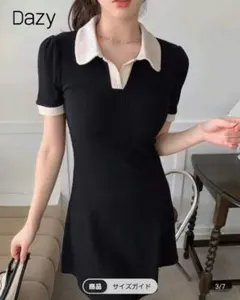 SHEIN ショート丈 ブラック ワンピース DAZY