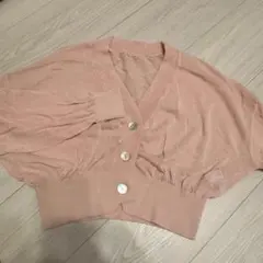 ピンク春物カーディガン