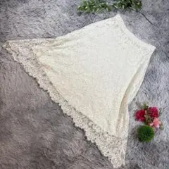 ✨Maglie✨サイズ11(L) 総レース フレアスカート アイボリーのサムネイル