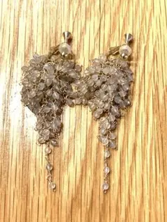 アイスグレーオニキス　イヤリング　ハンドメイド