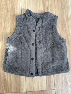 グレー フリース ベビーベスト　80センチ