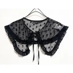 merry jenny 新品 ブラック bigレーシーフリルつけ襟