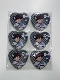 忍たま乱太郎 ナンジャタウン 土井半助 ハート缶バッジ 6点セット③