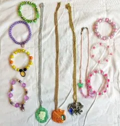 カラフルネックレスセット