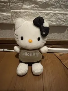 ハローキティ ぬいぐるみ 黒リボン付き