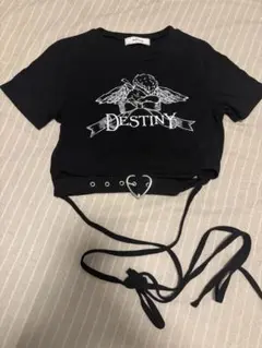 アンクルージュ クロップド丈Tシャツ ブラックのサムネイル