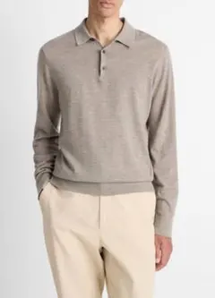 H&M 長袖 ポロシャツ ベージュ XSサイズ 新品