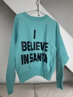 N&N STORE I BELIVE IN SANTA SWEAT (ブルー)