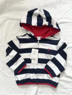 【新品、未使用、タグ付き】 ポロ・ラルフローレン フード付きパーカー　80サイズ