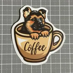 【KKK-56】防水ステッカー 犬 dog 動物 ジャーマンシェパード アメリカ