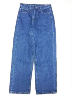 デニム パンツ ジーンズ ストレート ハイウエスト ストレッチなし M