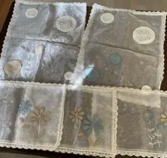 ランチョンマットセット オーガンジー アップリケ タペストリー ハンドメイド