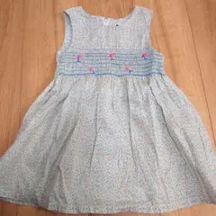 プティットフルール　花柄　刺繍　ノースリーブ　ワンピース　110cm