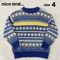 nico and...　ニコアンド　ニット　XL　幾何学模様　セーター 柄