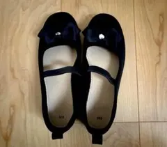 키즈 포멀 슈즈 블랙 보우 22cm