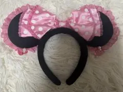 ミニー　フリルカチューシャ　ピンク