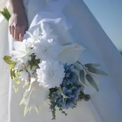 ウェディングブーケ＆ブートニアセット