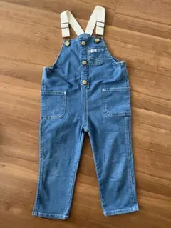 Lee ボタン付きオーバーオール 100cm デニムブルー