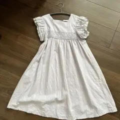 アプレレクール 薄紫 フリル袖 ワンピース 130