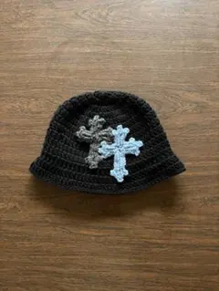ハンドメイドクラッシャーバケットハット　ブラック2cruz男女兼用