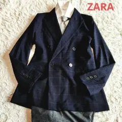 【専用】ZARA ザラ セットアップ ジャケパン ダブルボタン 格子柄 チェック