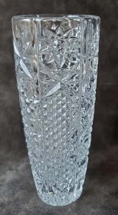 ボヘミアグラス　クリスタルガラス　500PKカットデザイン　フラワーベース