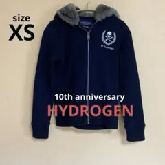 ハイドロゲン　10周年記念　パーカー　アウター　フード付き　ブラック　黒　XS