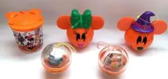 ハロウィン　ディズニー　ガチャ　蓋付カップ　ミッキー　プルート　5点セット