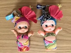 沖縄限定 ご当地キューピー マスコット キーホルダー 2種 日焼けキューピー