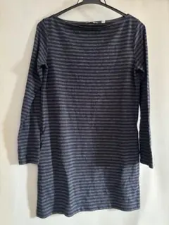 ユニクロ　ボーダー起毛チュニック　ワンピース　S