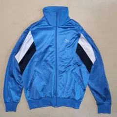 80s PUMA プーマ トラックジャケット ジャージ 水色 サイズ5