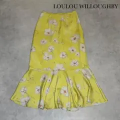 LOULOU WILLOUGHBY サテン 花柄 マーメイドスカート R169